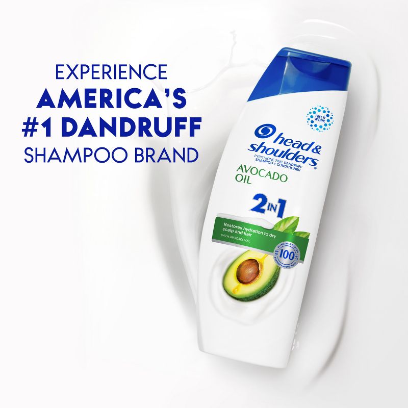 Head &#38; Shoulders Avocado Oil 2-in-1 Anti Dandruff Shampoo and Conditioner - 12.5 fl oz, 4 of 13