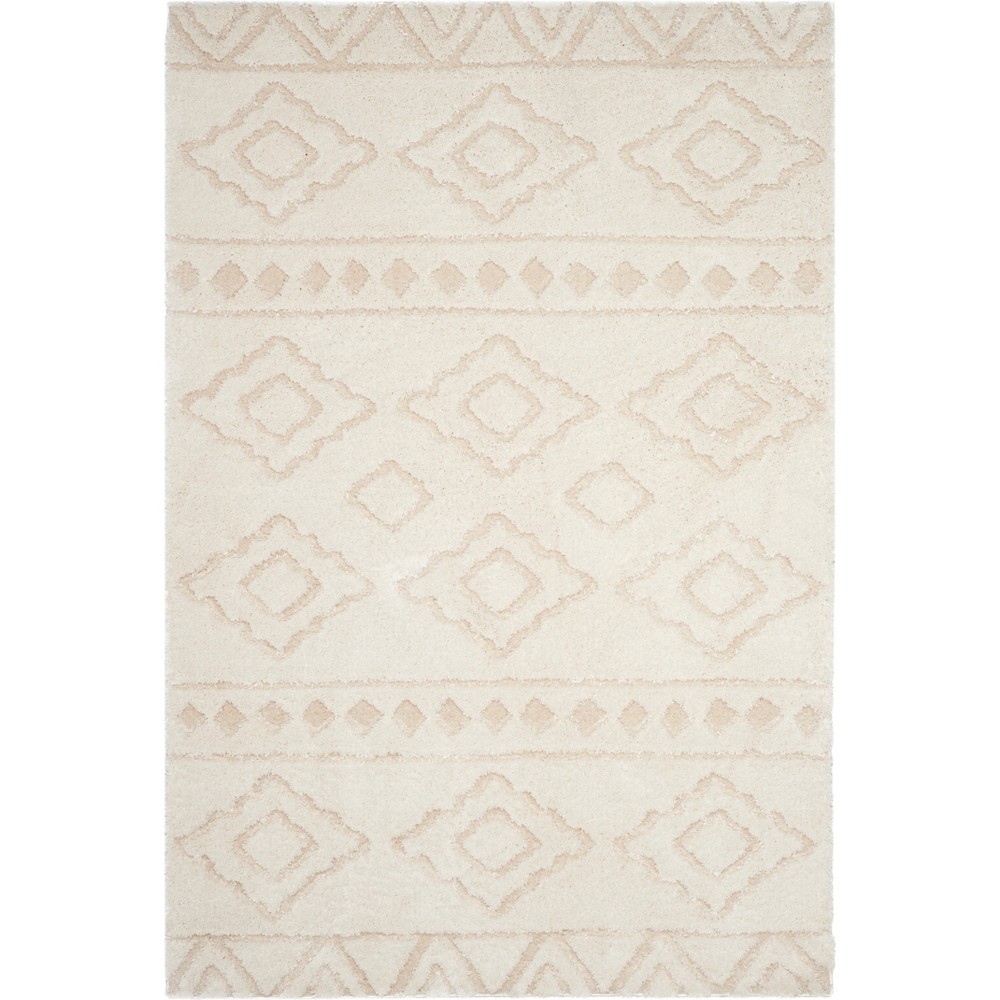 5'1inX7'6in Geometric Design Loomed Area Rug Ivory/Beige - Safavieh