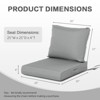 Aoodor Outdoor Chair Cushions Set, Outdoor Deep Seat Cushions with Handle & Adjustable Straps - 3 of 4
