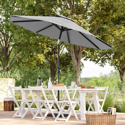 Sonkuki Outdoor 9ft Patio Market Umbrellas and Shade, Table Umbrella for Patio and Outdoor With Tilt Button for Deck, Garden and Pool