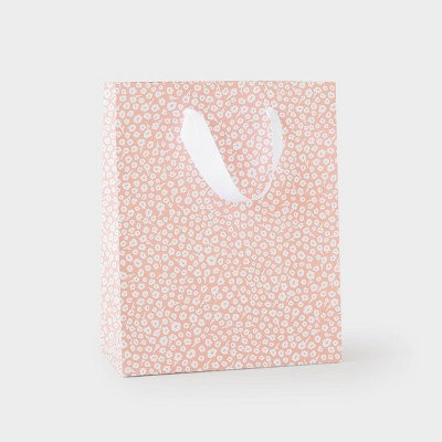 Small Rose Gift Bag Floral White/Light Orange - Sugar Paper&#8482; + Target