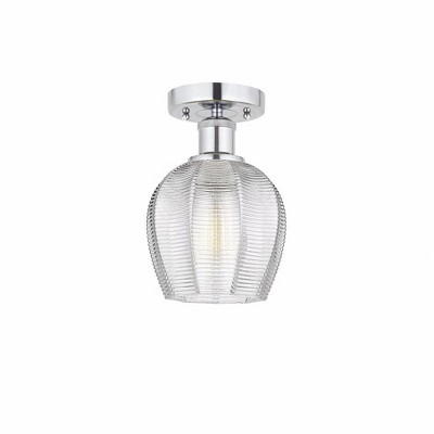 Norfolk - 1 Light Semi-Flush Mount In Industrial Style-9.62 Inches Tall and 5.75 Inches Wide