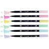 6pk Dual Brush Pen Art Markers Pastel Palette - Tombow: Calligraphy & Brush Pens Set, Multicolored, Double Tip - 4 of 4