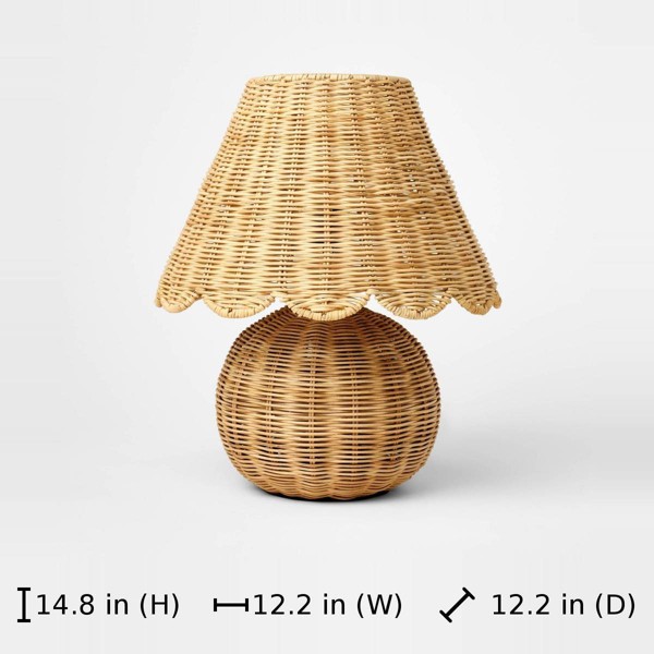 Lámpara de mesa con base tejida y pantalla tejida - Threshold™ diseñado con Studio McGee 5