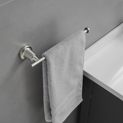 Brushed Nickel 4-Piece Bathroom Hardware Set with Towel Bar