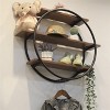 Artloge Vintage Round Wall Mounted Hanging Storage Shelf Bookshelf Cabinet Rack Geometric Circle Display Shelves Holder for Kitchen Office - 2 of 4