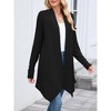 Women's Open Front Cardigan Shirt Casual Long Sleeve Lightweight Sweater Cardigan - 3 of 4