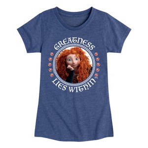 Girls' - Disney - Brave Merida Greatness Lies Within Fitted Short Sleeve Graphic T-Shirt - 1 of 4