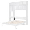 KIGFTSOD Wall Murphy Bed with Desk, Top Cabinet and Storage Shelves, Space Saving Foldable Bed - 4 of 4