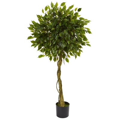 5ft Ficus Artificial Topiary Tree - Nearly Natural