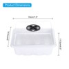 Unique Bargains Plastic Adjustable Humidity Domes Vented Reusable Seeding Tray 7.5 x 6 x 4.5 Inch White 10 Pcs - 2 of 4