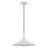 Livex Lighting Metal Shade 1 - Light Chandelier in  White - 2 of 4