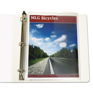 C-Line Poly Binder Pockets 11 1/2 x 9 1/4 Clear 5/Pack 57537 - 1 of 4
