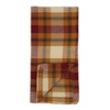 Saro Lifestyle Plaid Napkin, 20" Square, Rust (Set of 4) - 2 of 4