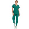 Hey Collection Womens Stretch V-Neck Jogger Scrubs Set, Medical Nursing Tops with Four Pocket Pants - 3 of 4