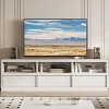 70" TV Stand for TVs up to 85", Mid Century Modern Entertainment Center with Drawer, Open Shelves & Cable Management - 4 of 4