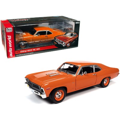 1970 Chevrolet Nova SS 396 Hugger Orange 1/18 Diecast Model Car by Autoworld