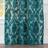 Chanasya 2pk Devore Damask Sheer Grommet Window Curtain Panels - Set of 2 - 4 of 4