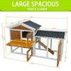 Kumasinova 58" Large Outdoor Rabbit Hutch with Waterproof Roof,Wooden Guinea Pig Cage with Ramp & Pull Out Tray,Pet House for Backyard,Patio Use - 2 of 3