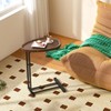 NicBex Modern C-Shaped Wooden End Table with Metal Frame Slide,Natural Side Table,Coffee Table for Bedroom,Living Room - 2 of 4