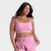 Women's Seamless Rib Light Support Sports Bra - All In Motion™ Purple - 4 of 4
