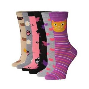 Colorful Paw Crew Socks - 6 Pack - 1 of 4