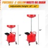 8 Gallon Waste Oil Drain Tank with Wheels, Adjustable Funnel Height 38-65 Inches, Built-in Toolbox, Large Capacity for Garages Auto Repair Shops - 4 of 4