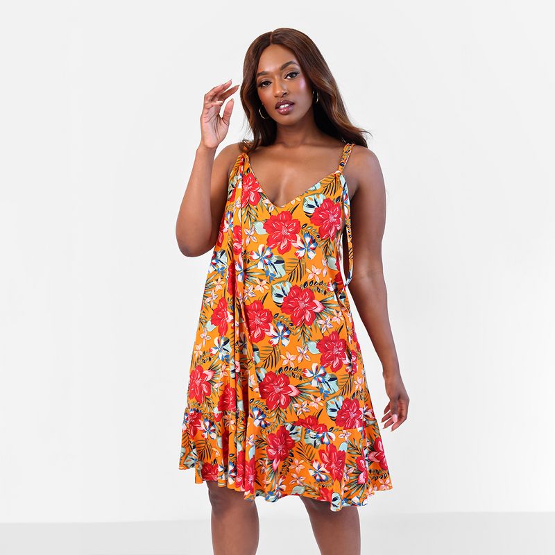 Rebdolls Women's Island Dream Tropical Print Shift Mini Dress, 2 of 5