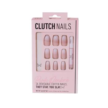 Clutch Nails - Press On Nails - Pink Ombre - 24ct