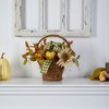 Nearly Natural 16-in Fall Pumpkin Gourds and Berries Artificial Autumn Arrangement - 3 of 4