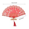 Unique Bargains Tassel Folding Fan 1 Pc - 2 of 4