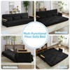 Mjkone Muti-Functional Folding Floor Sofa Bed,3-Seater/2-Seater/1-Seater Lazy Futon Sofa with Pillows,6 Position Adjustable Backrest - 2 of 4