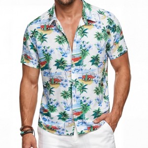 beach dress shirts mens Bradford Fitted Relaxed Italian Linen Shirt Designer