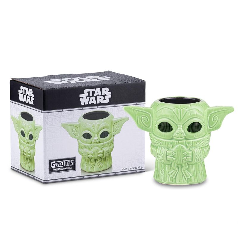 Beeline Creative Geeki Tikis Star Wars: The Mandalorian "Baby Yoda" Mug With Frog | 16 Ounces, 4 of 9