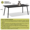 Crestlive Products Outdoor Dining Set Patio Dining Table Wooden-Like Top and Aluminum Frame Umbrella Hole - 2 of 4