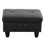 DOMETOUR Faux Leather Ottoman For Living Room or Bedroom Black - 2 of 4