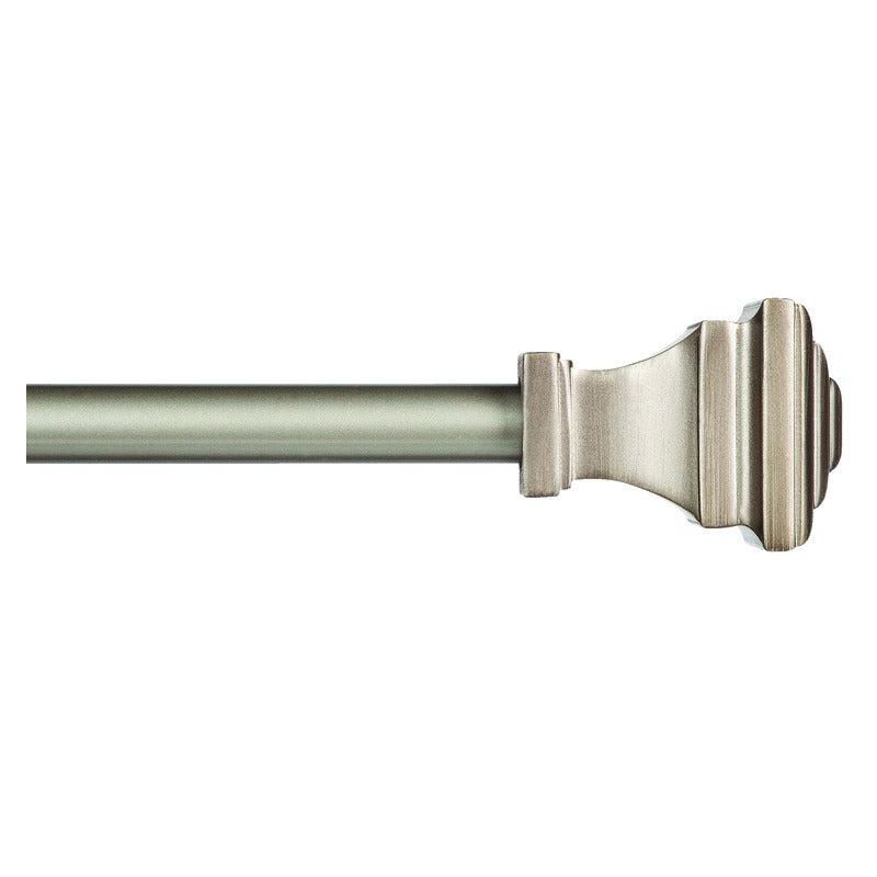 Kenney Pewter Pewter Fast Fit Milton Curtain Rod 66 in. L X 120 in. L, 1 of 2