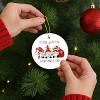 Lomsoe Gnome Christmas Ornament Ceramic 2-Side Printed, Gnome Gifts, Everything is Fine Ornament, Christmas Decorations for Trees Christmas Gift - 3 of 4