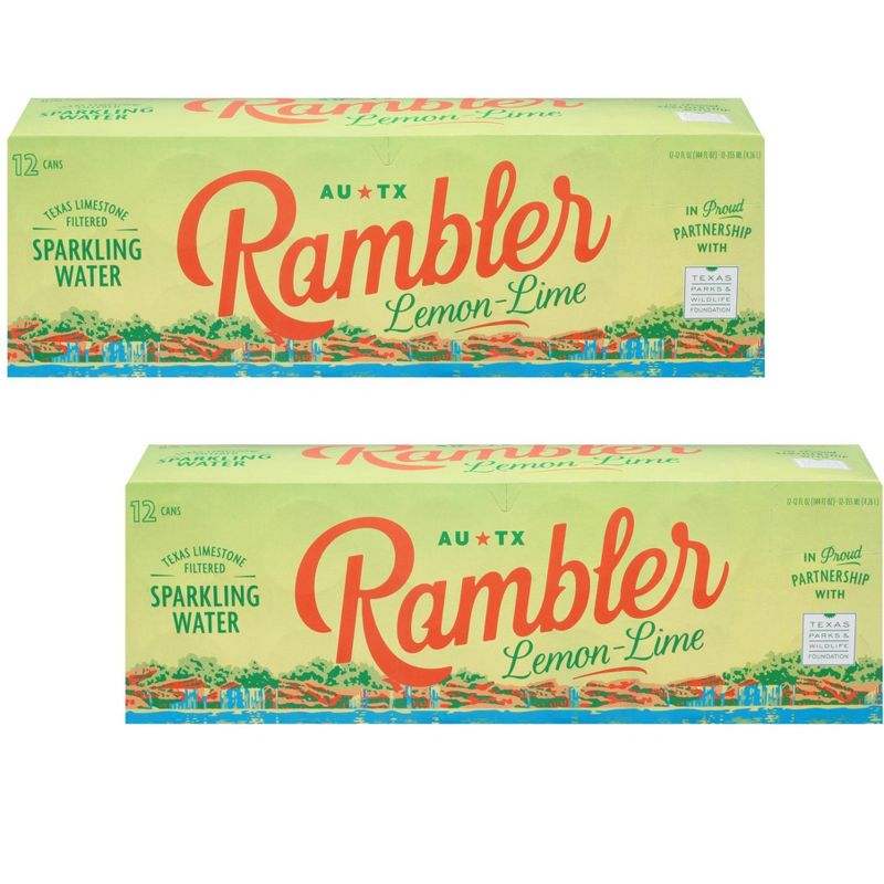 Rambler Lemon-Lime Sparkling Water - Case of 2/12 pack, 12 oz, 1 of 6