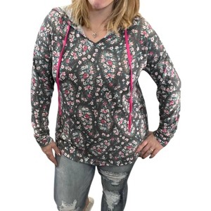 Women's Spring Floral Hoodie - honeyme - 1 of 2