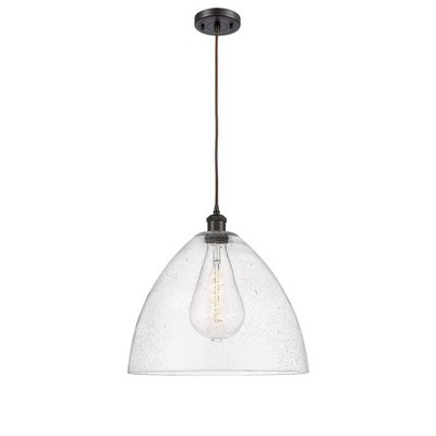 Bristol Glass - 1 Light Pendant In Industrial Style-18.75 Inches Tall and 16 Inches Wide