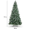 Decorated Holiday Christmas Tree – PVC Branch Tips, Metal Hinges & Base, Partially Flocked Design with Pine Cones, Ideal for Home, Party Decoration - 2 of 4