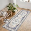 Low Pile Soft Carpet,Boho Vintage Area Rug,Non Slip Washable Rug for Living Room,Machine Washable Floor Mat for Bedroom, Office, Nursery - 2 of 4