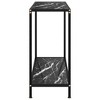 vidaXL Console Table Black Tempered glass, powder-coated steel - 4 of 4