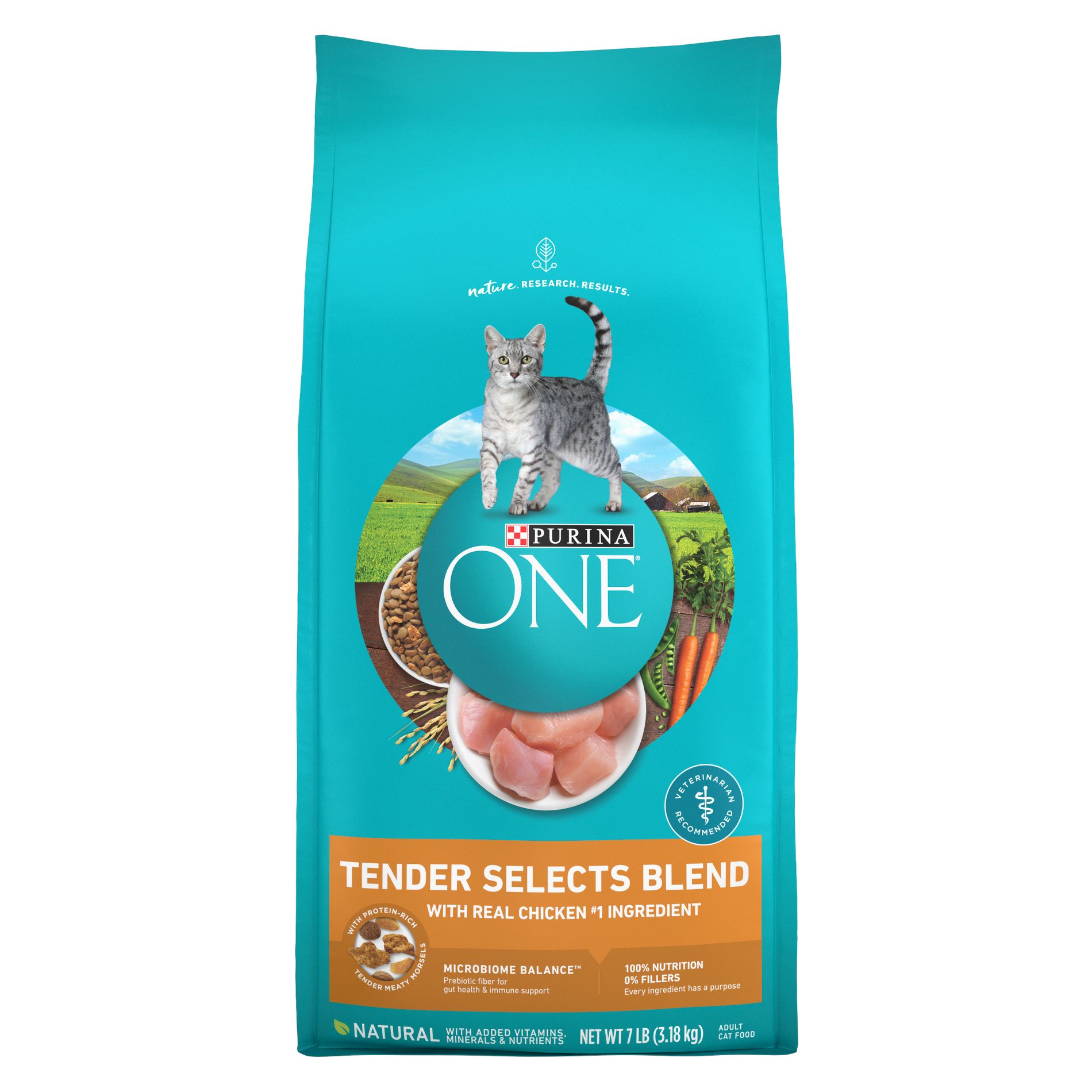 Purina ONE Tender Selects Natural Dry Cat Food with Real Chicken - 7lbs