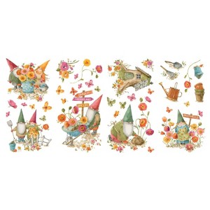 Lisa Audit Garden Gnomes Peel and Stick Wall Decal - RoomMates: Vinyl, Self-Adhesive, Modern Decor - 1 of 4