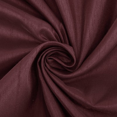 Bordeaux Red Faux Silk Blackout Back Tab Curtain Panel