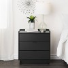 Prepac 26.5" Wide Simply Modern 3 Drawer Nightstand Black - 4 of 4