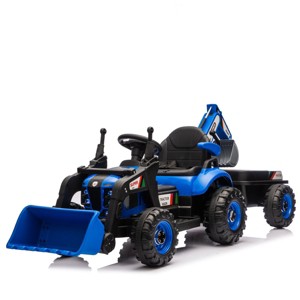 TopComfy Baby Walkers Spacious 3 Seater Kids Ride Parental Guidance Decorative Elements Built In Water for Kids, Blue, 38.58"*19.29"*16.54" - 1 of 4