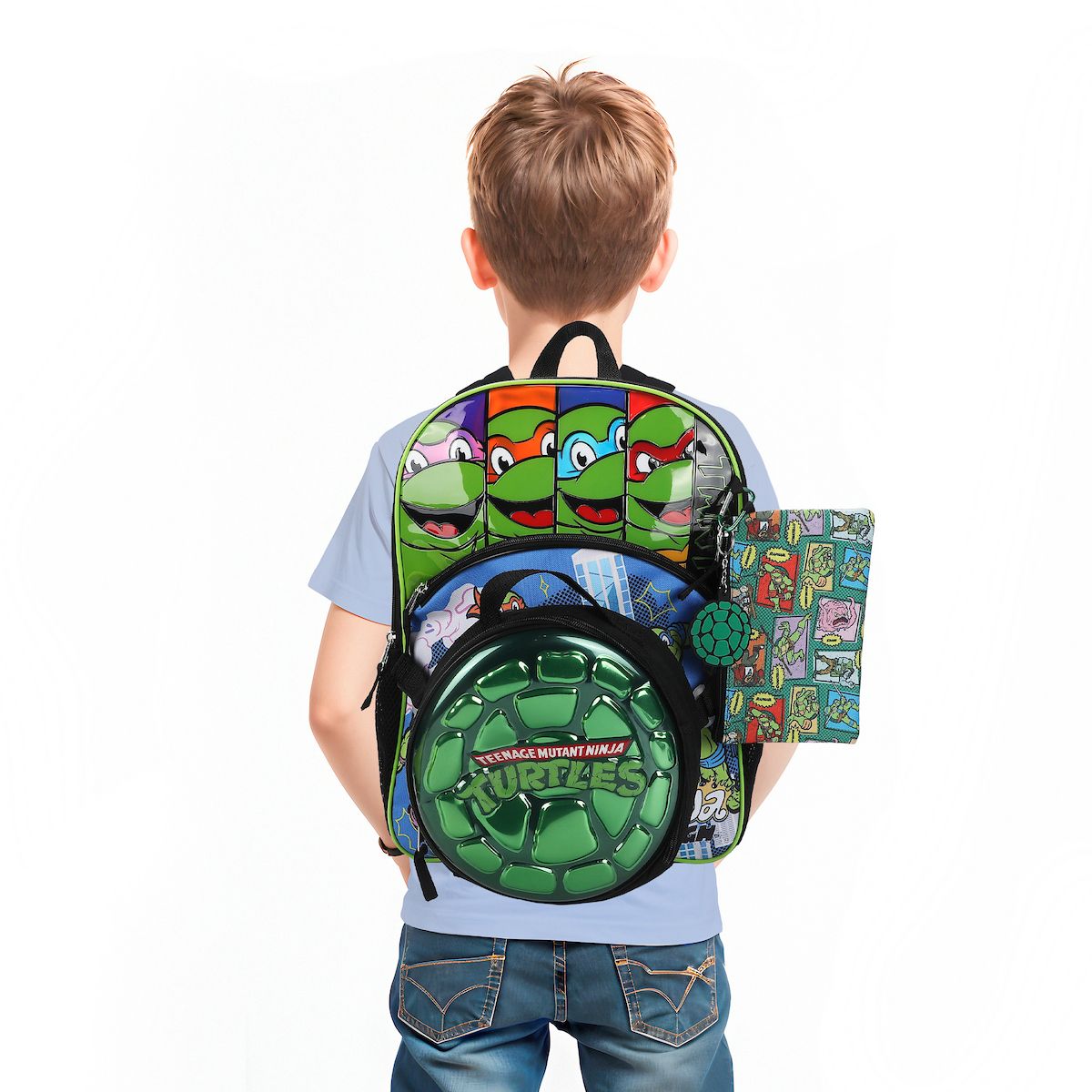 TMNT Classic 5-Piece 16" Backpack And Lunch Set For School & Travel - thumbnail 7